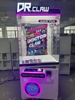 Machine à griffes de jeu d'arcade à pièces pour enfants Machine à grue à griffes de prix de poupée cadeau avec accepteur de billets et de pièces