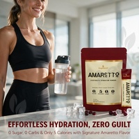 Aeglwell Amaretto Poudre d'électrolytes 30 sachets individuels Zéro calorie Boisson d'hydratation sportive OEM ODM Emballage et logo personnalisés