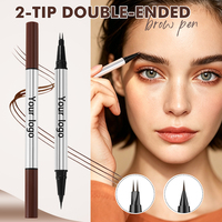 Crayon à sourcils liquide double embout 2-en-1 à séchage rapide, maquillage en gros, marque privée