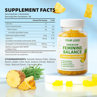 Gummies Premium Équilibre Féminin Naturel : Équilibre du pH Vaginal, Vitamine C, Extrait d'Ananas, Soutien Immunitaire – 2 Gummies par Jour