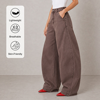 Celana Jeans Wanita Model Y2K Vintage Straight Barrel Leg Breathable Waist Bentuk Sabit Low Crotch Loose Fit Kancing Light Wash Streetwear