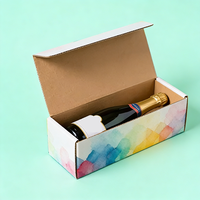 Boîte cadeau pour vin en carton ondulé robuste, écologique, avec lamination mate, fabriquée à la main sur mesure, directement de l'usine TongKun