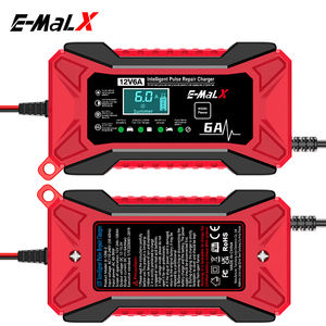 Pengisi Daya dan Penjaga Baterai Mobil dan Sepeda Motor 12V6A Smart Pulse Repair - Product Image 5