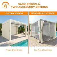 Pergola Bioclimatique Motorisée Moderne en Acier DIY avec Toit à Lames Rétractables Fantaisie pour Décoration de Jardin