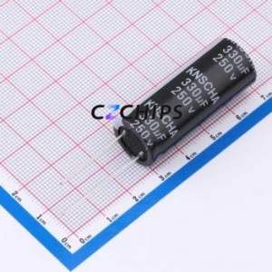 Condensador Electrolítico de Aluminio de Orificio Pasante DHC250M337M404S1AA, Orificio Pasante, D16xL40mm 330uF 20% 250V 612mA-120Hz - Product Image 1