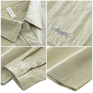 Chemises décontractées pour hommes en coton, confortables, à manches longues et boutonnées, disponibles en gros pour usage quotidien/bureau (OEM disponible) - Product Image 5