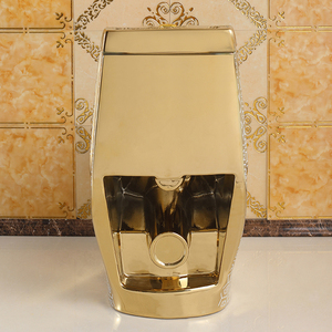 Toilette Moderne Sang Trọng Mạ Điện Commode Wc Tủ Nước Một Mảnh Phòng Tắm Gốm Nhà Vệ Sinh Vàng - Product Image 6