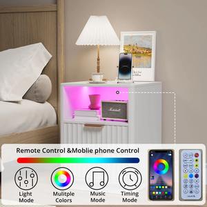 Juego de Dormitorio Moderno Contemporáneo de 4 <span class=keywords><strong>Piezas</strong></span> con Cómoda de 6 Cajones, Cajonera Alta de 5 Cajones y 2 Mesitas de Noche - Product Image 6