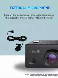 Cámara deportiva de cámara lenta 16MP 4K Visión nocturna 2.5D Pantalla táctil impermeable Estabilización electrónica de imagen (EIS) para exteriores - Product Image 3
