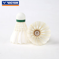 Volants de badminton VICTOR GOLD NO.3, 12 pièces, plumes de canard de qualité supérieure, vol stable, durable, pour l'entraînement