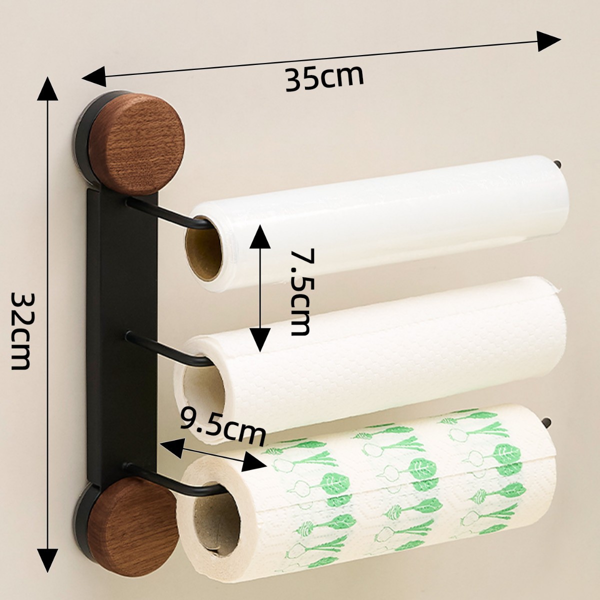 bois de noyer noir à ventouse - motif grainé - trois poteaux