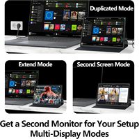 Moniteur portable AHXJKA 10,5 pouces 1920x1280 IPS avec étui en cuir, 60Hz, Plug & Play, Type C pour mobile, ordinateur portable, PC, téléphone, PS4, PS5, Switch