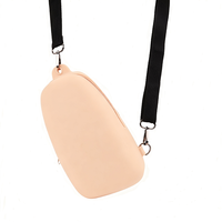 CHINFAI Sac bandoulière femme personnalisé avec logo en silicone imprimé, sangle jacquard OEM et poche zippée discrète