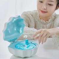 Haut-parleur coquille avec projecteur aurores boréales, bruit blanc, lampe coquille pour cadeau de décoration de chambre pour enfants