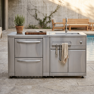 Cucina Esterna Modulare in Acciaio Inossidabile Anticorrosione <span class=keywords><strong>per</strong></span> Cortile, Isola Grill <span class=keywords><strong>per</strong></span> Cucina all'Aperto - Product Image 1