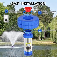 Aerator Kolam Ikan Otomatis Penuh dari Baja Anti Karat 220V Pompa Aerator Budidaya Ikan Pompa Oksigen Kolam Ikan Apung