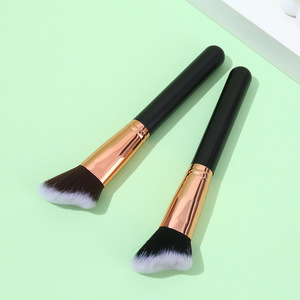 แปรงคาบูกิทรงกลม ขนแปรงสังเคราะห์หนาแน่น ด้ามจับสีดำ เครื่องมือแต่งหน้าแบบปกปิดเต็มรูปแบบ - Product Image 4