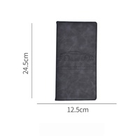 Porte-cartes en cuir PU PVC imperméable antivol grande capacité pour permis de conduire et passeport