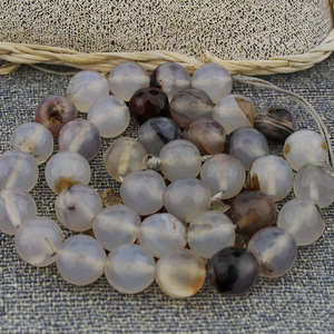 AB0483 Hạt Mã Não Rêu Hoa Đen Mặt Tự Nhiên, Hạt Mã Não Xám Màu Tự Nhiên - Product Image 6