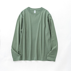 T-shirt Unisex oversize all'ingrosso in <span class=keywords><strong>cotone</strong></span> tinta unita 250gsm magliette a maniche lunghe per il Design del Logo - Product Image 1