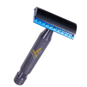 Rasoir de sécurité personnalisé à Double bord, en titane bleu Plasma, poignée lourde, étiquette privée, lame unique, pour hommes et femmes - Product Image 4