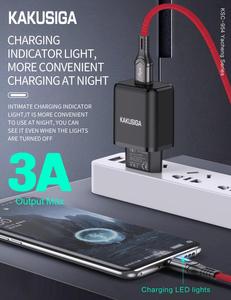 Kakusiga KSC-954 yacheng loạt 1.2m thông minh sạc Type-C Cáp dữ liệu an toàn nhiệt độ không đổi sạc LED ánh sáng chống kéo - Product Image 3