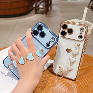 เคสโทรศัพท์ลายหัวใจพร้อมสายคล้องมือแบบกำไลข้อมือสำหรับ iPhone 18 Pro Max 14 15 16 17 - Product Image 5