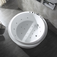 Grande baignoire à bulles de massage de style cascade, moderne et minimaliste, en acrylique de qualité supérieure, installation autonome