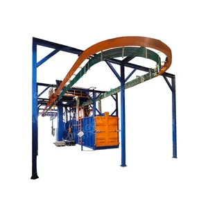 Automatic car door lifting hanging chain shot blaster manufacturer abrator overhead rail shot blasting machine