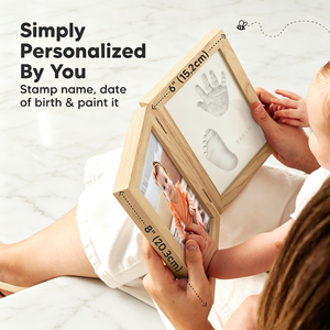 Kit d'empreintes de mains et de pieds de bébé, argile à séchage rapide pour empreintes de pieds et de mains de nouveau-né, cadre photo pour chambre d'enfant, kit d'empreintes de pattes de <span class=keywords><strong>chat</strong></span> et de chien - Product Image 3
