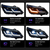 Phares avant YX haute performance 6000K blancs pour BMW Série 5 E60 E61 2003-2010, kit de lampes avant durables en ABS 12V à connexion rapide