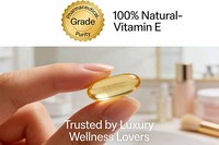 Vitamine E 100% naturelle 600 mg Capsules pour adultes Visage Cheveux |   Complément alimentaire sans parabène pour renforcer l'immunité, qualité alimentaire, marque privée, 120 unités, GMP