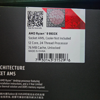 Pour processeur de bureau AMD Ryzen 9 9900X neuf, original, scellé, en boîte, 12C24T AM5 Zen5 avec processeur graphique Radeon intégré