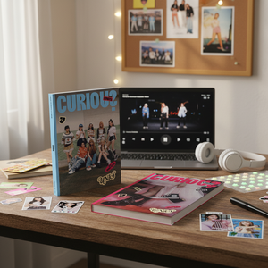 อัลบั้ม UNIS K-Pop ซิงเกิลแรก CURIOUS โฟโต้บุ๊ค 84 หน้า สติกเกอร์ไอดอลเกาหลีดัง รุ่น Glow-Z/New-Z พร้อมซีดี ของขวัญยอดนิยมสำหรับผู้ใหญ่ - Product Image 3