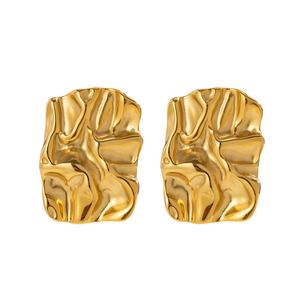 Pendientes de la Costa de Amalfi, Pendientes de Barra con Baño de Oro de 18 Quilates Estilo Vintage, Pendientes Minimalistas - Product Image 1