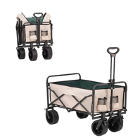 Chariot de camping tout-terrain professionnel pliable et étanche, robuste, pour le transport extérieur et les courses