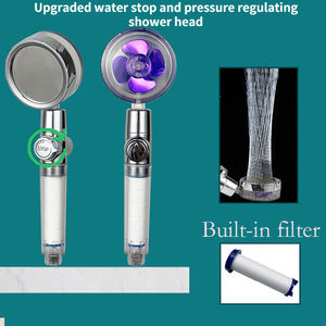 Pommeau de douche à hélice turbo, économie d'eau, haute pression, avec extension ventilée, effet pluie, accessoire de salle de bain - Product Image 6