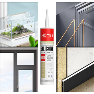 Homey 280g Đức thời tiết dính con dấu trái phiếu GP rõ ràng keo thủy tinh Silicone <span class=keywords><strong>sealant</strong></span> cho xây dựng - Product Image 5