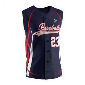 Camiseta Deportiva Personalizada con Logotipo OEM, Camiseta sin Mangas con Botones, Sublimación Personalizada, Diseño de Jersey de Béisbol para Hombres, Mujeres y Niños - Product Image 3