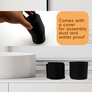 New Bathroom Storage Rack with Round Cotton Pad Holder, <b>Mirror</b> Mount, and Wall-Mounted Cotton Pad Box - Product Image 2