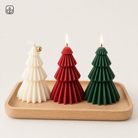 Velas Aromáticas con Forma de Árbol de Navidad 2026, Velas Creativas Hechas a Mano con Cera de Soya y Aroma a Pino, Decoración para el Hogar, Regalo, Venta al por Mayor