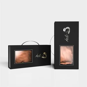 Custom Print Luxury Cardboard Magnetic Gift Virgin Human Hair Extension Packaging Box Wholesale Black Bundle Wig Packaging - Product Image 5