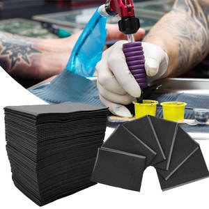 13 "<span class=keywords><strong>X</strong></span> 18" bavoir dentaire 3 plis tissu jetable noir tatouage Pad médical étanche Pe <span class=keywords><strong>film</strong></span> plastique pour bavoir dentaire - Product Image 1