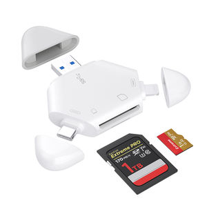 D2645 kartenleser spicherkartenleser 3 में 1 usb 2.0 + टाइप-c यूएसबी सी + 8 पिन टीएफ + एसडी कार्ड रीडर - Product Image 2