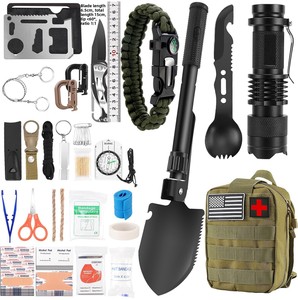 Kit di Sopravvivenza Multifunzionale PTGE per Emergenze in Natura, <span class=keywords><strong>Set</strong></span> di Attrezzi per Campeggio all'Aperto B26 - Product Image 3