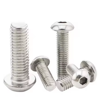 Vis à tête cylindrique hexagonale en acier inoxydable 304 M2 M2.5 M3 M4 M5 M6 M8 M10 M12