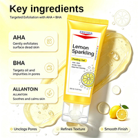 Gel exfoliant éclatant au citron pour le visage et le corps, nettoyant en profondeur, doux, éliminant les peaux mortes, OEM/ODM