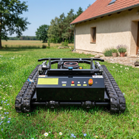 Cortadora de Césped con Control Remoto, Híbrida de Gasolina y Eléctrica, Altura Ajustable, para Campos de Golf, Parques y Pendientes