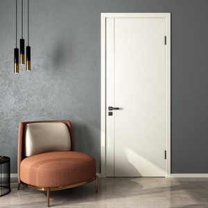<span class=keywords><strong>Puerta</strong></span> Interior Moderna Rústica para Dormitorio, Diseño Innovador sin Marco, Madera Oculta en la Pared con Marco de Aluminio, Material MDF Impermeable - Product Image 5