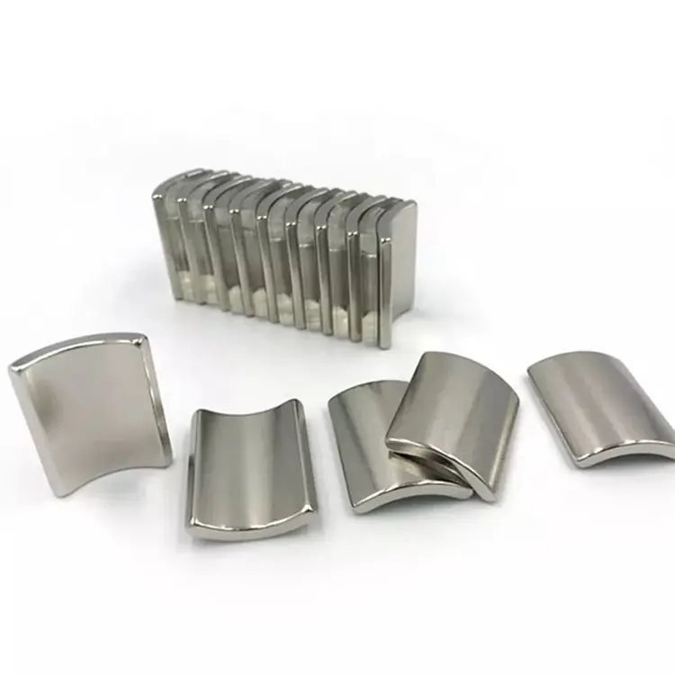 Industrial Magnet N30EH Segment Neodymium Arc Magnets For Servo Motors